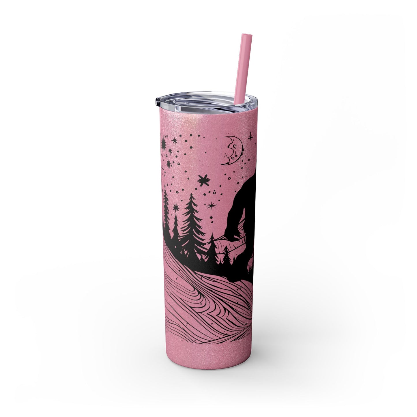 Sasquatch Sipper Skinny Tumbler with Straw