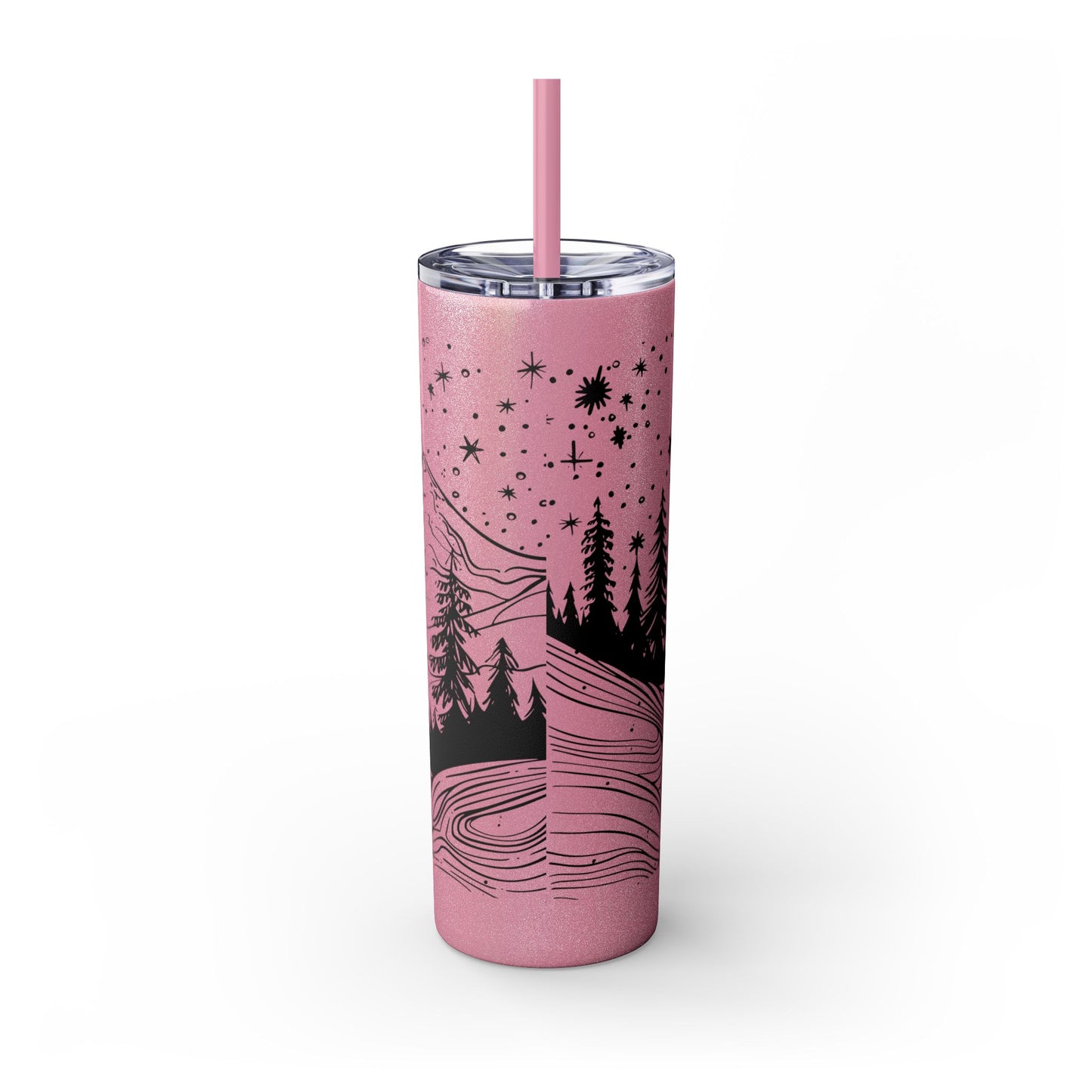 Sasquatch Sipper Skinny Tumbler with Straw