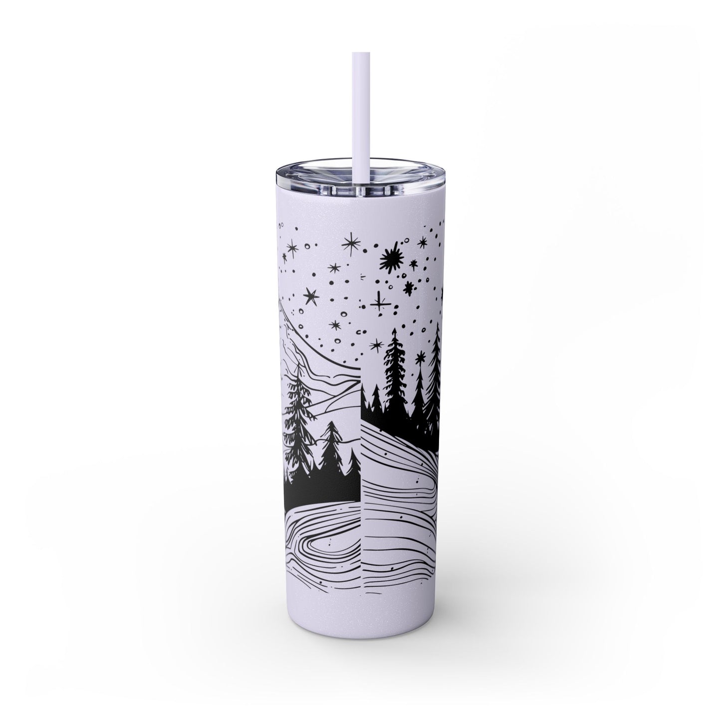 Sasquatch Sipper Skinny Tumbler with Straw