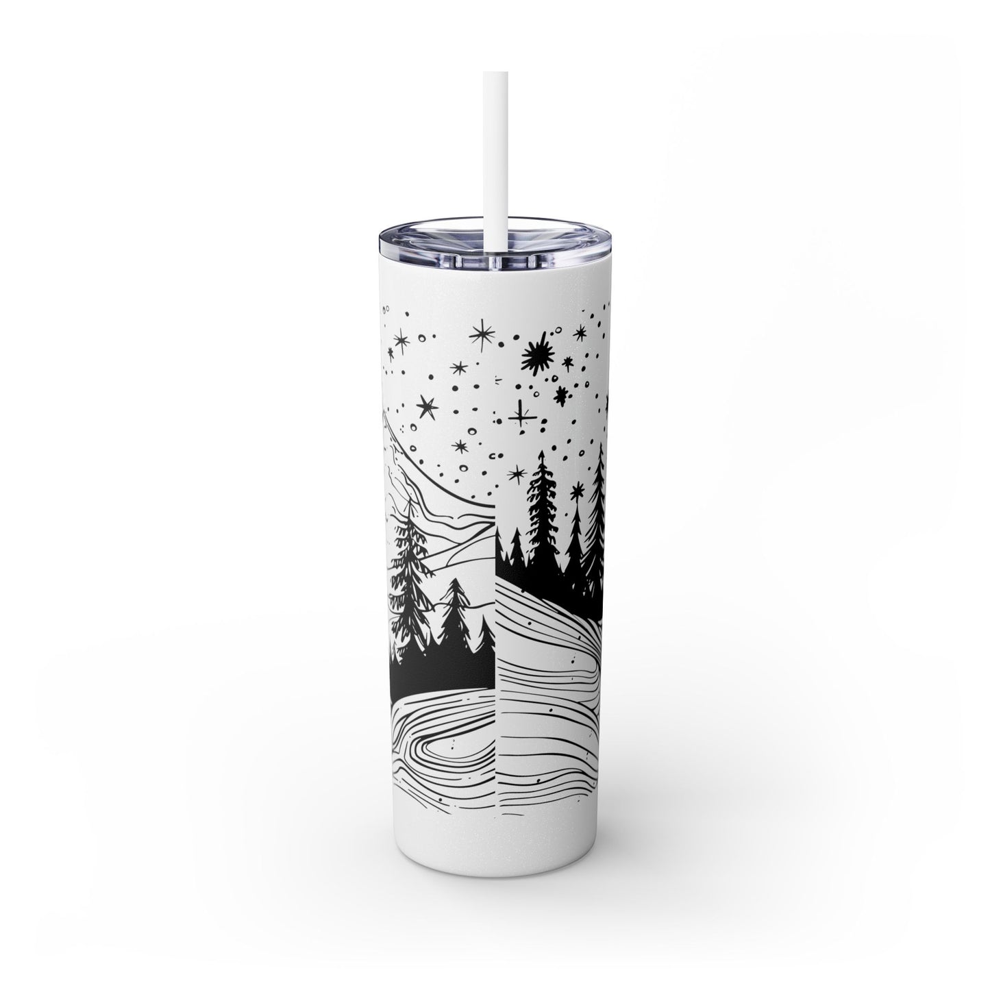 Sasquatch Sipper Skinny Tumbler with Straw