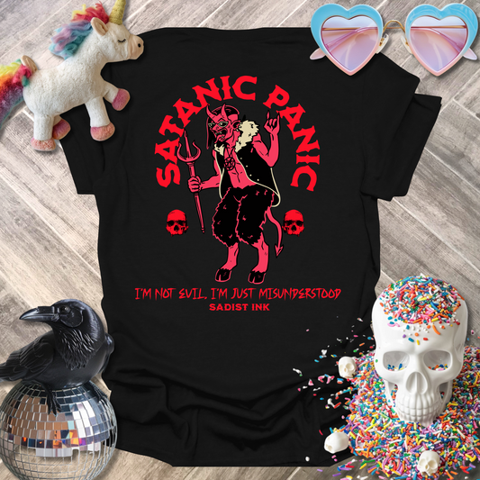 Satanic Panic Front and Back T-Shirt