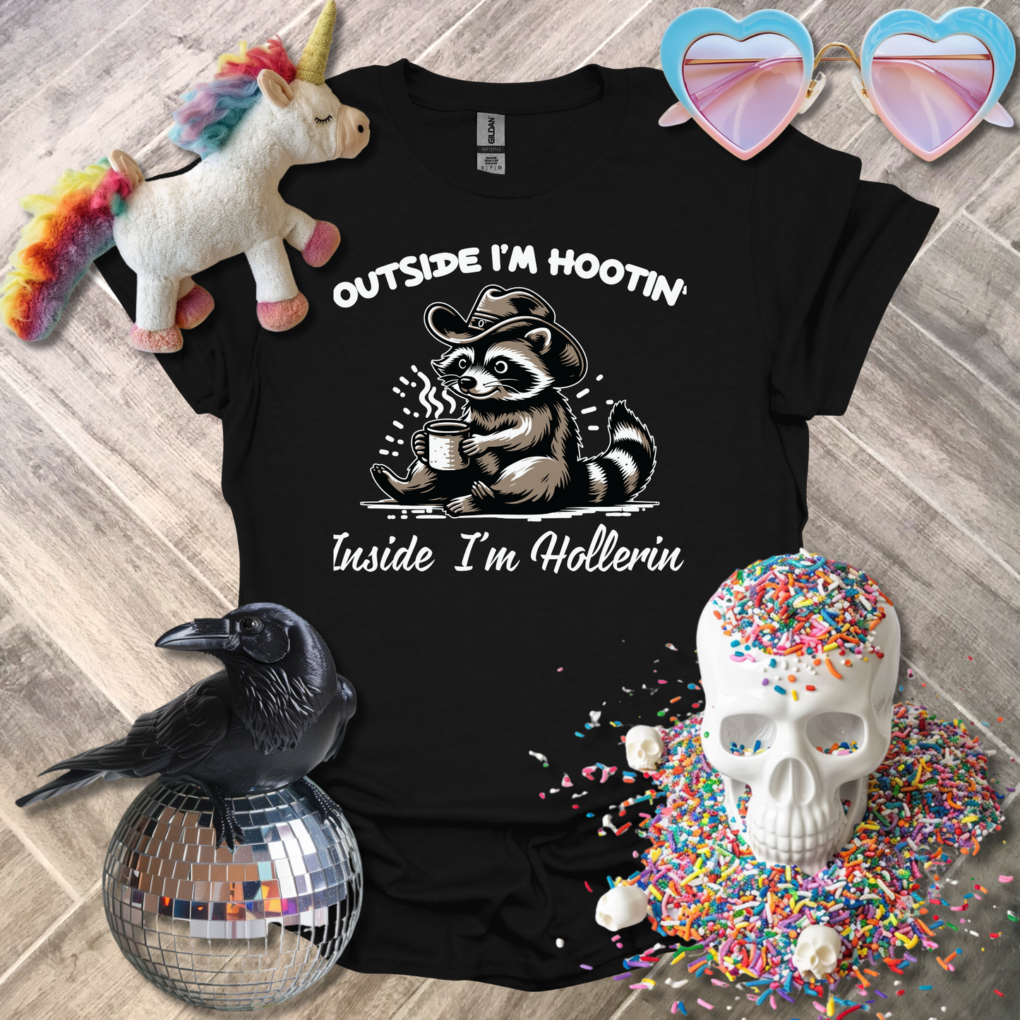 Outside I'm Hootin' Inside I'm Hollerin' T-Shirt