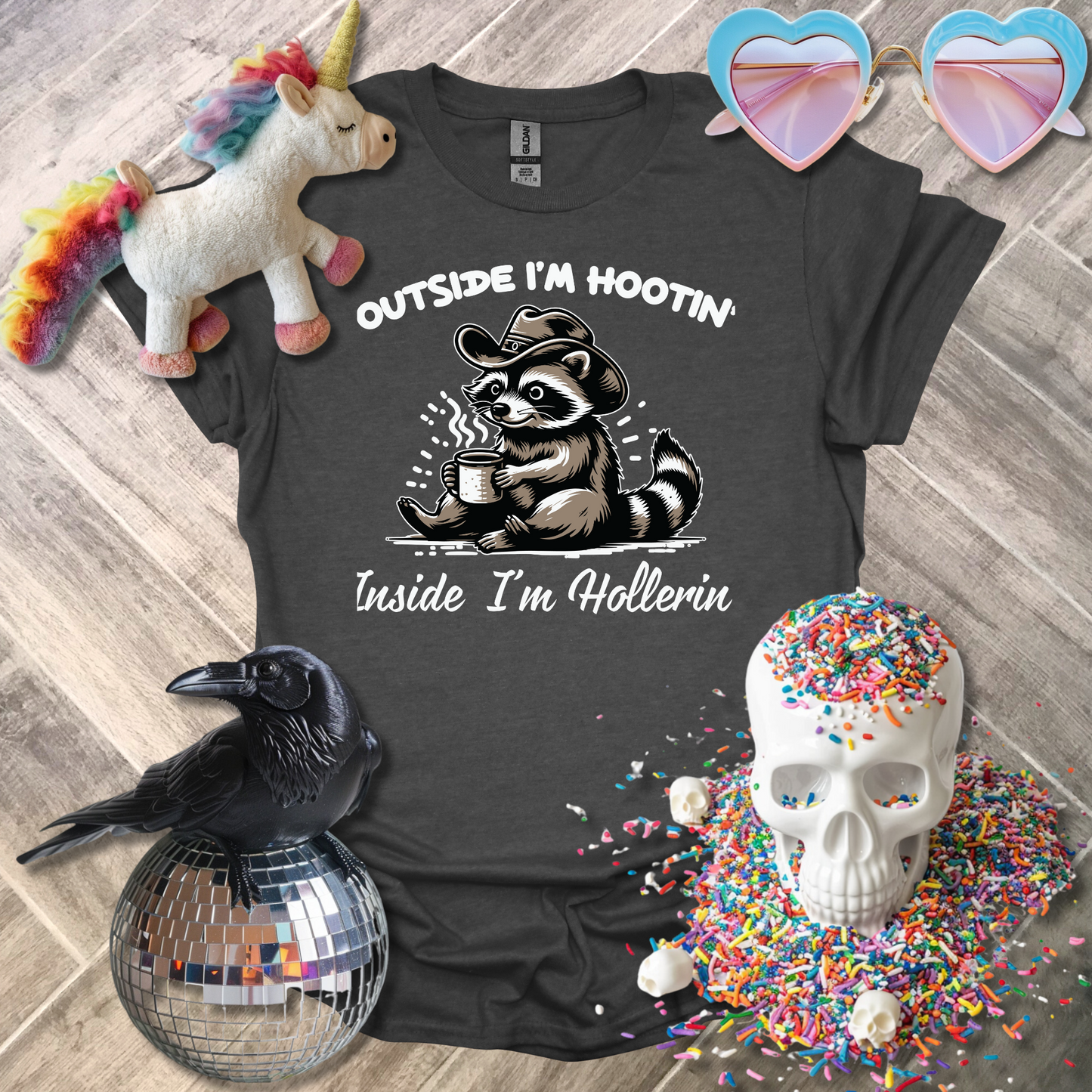 Outside I'm Hootin' Inside I'm Hollerin' T-Shirt