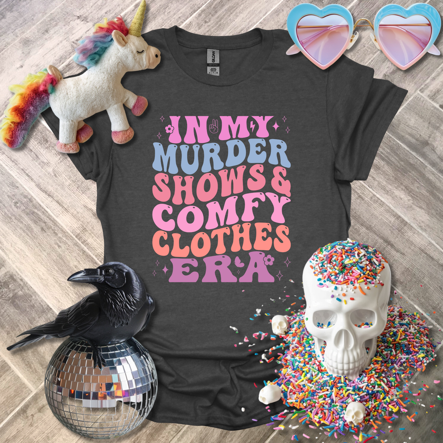 In My Murder Shows and Comfy Clothes Era T-Shirt