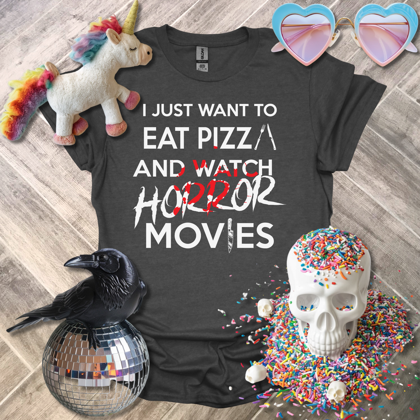 I Just Want to Eat Pizza T-Shirt