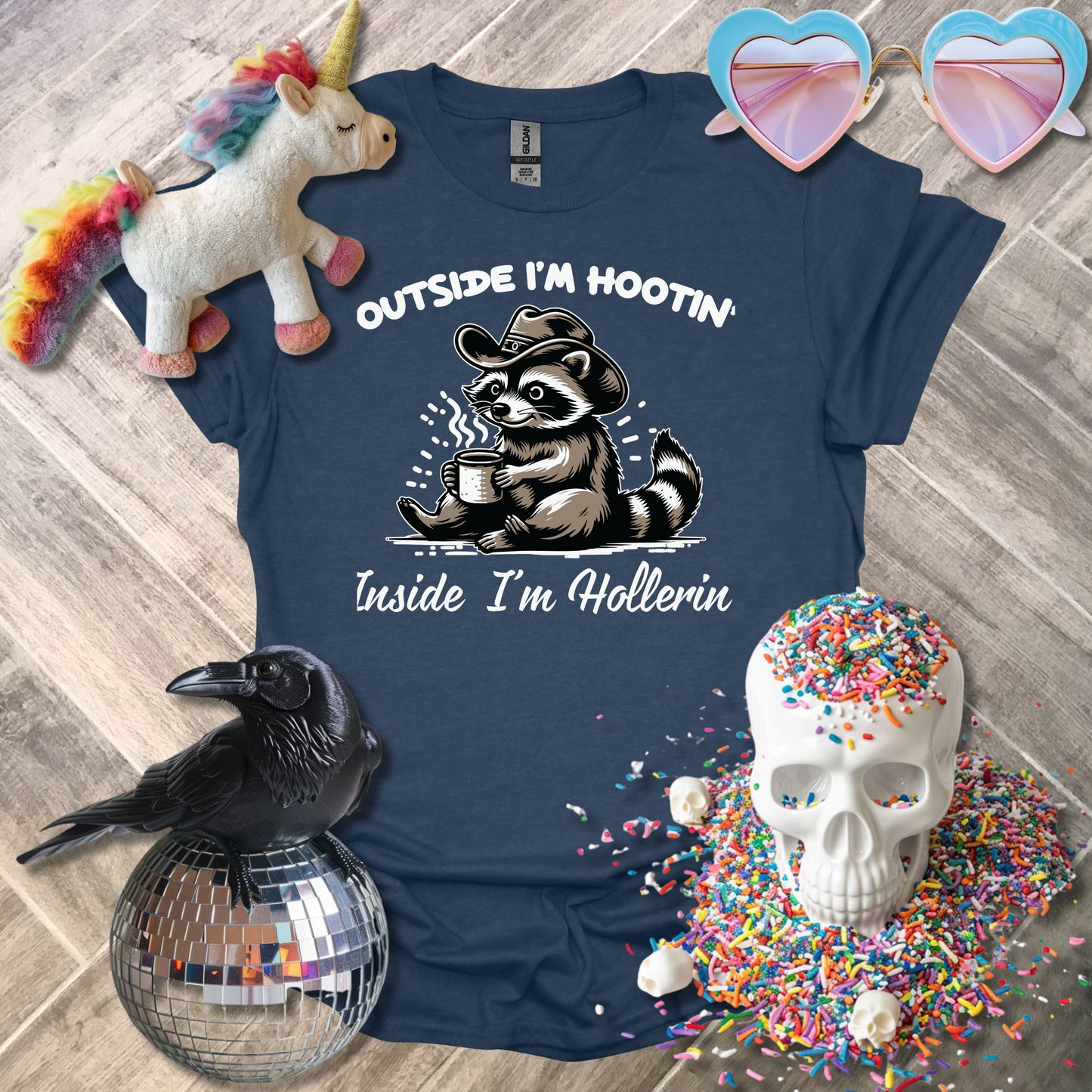 Outside I'm Hootin' Inside I'm Hollerin' T-Shirt