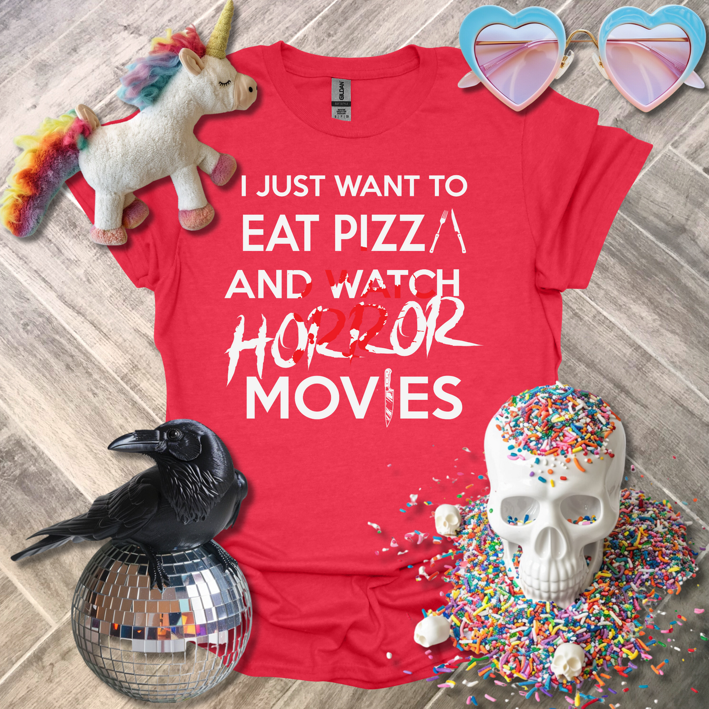 I Just Want to Eat Pizza T-Shirt