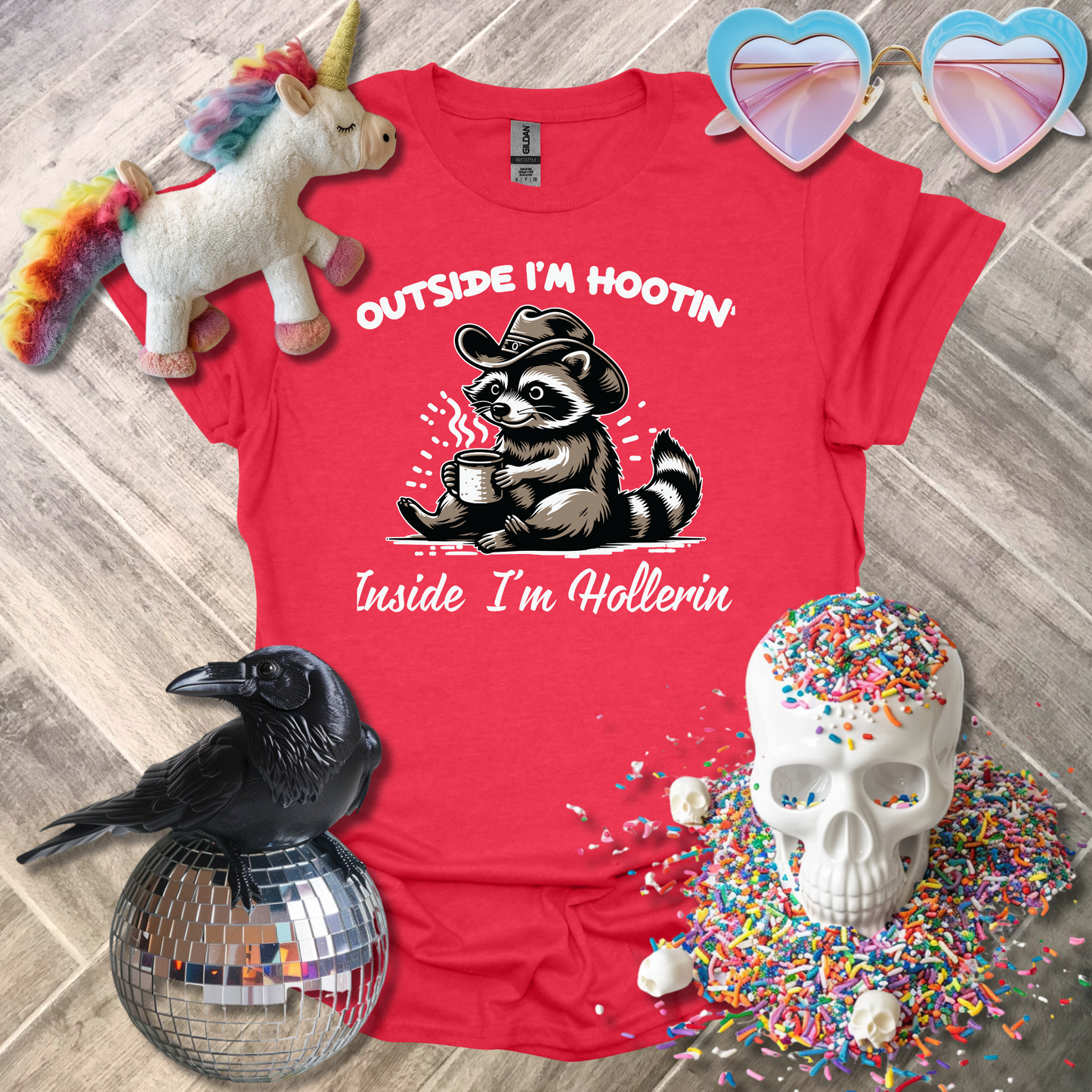 Outside I'm Hootin' Inside I'm Hollerin' T-Shirt