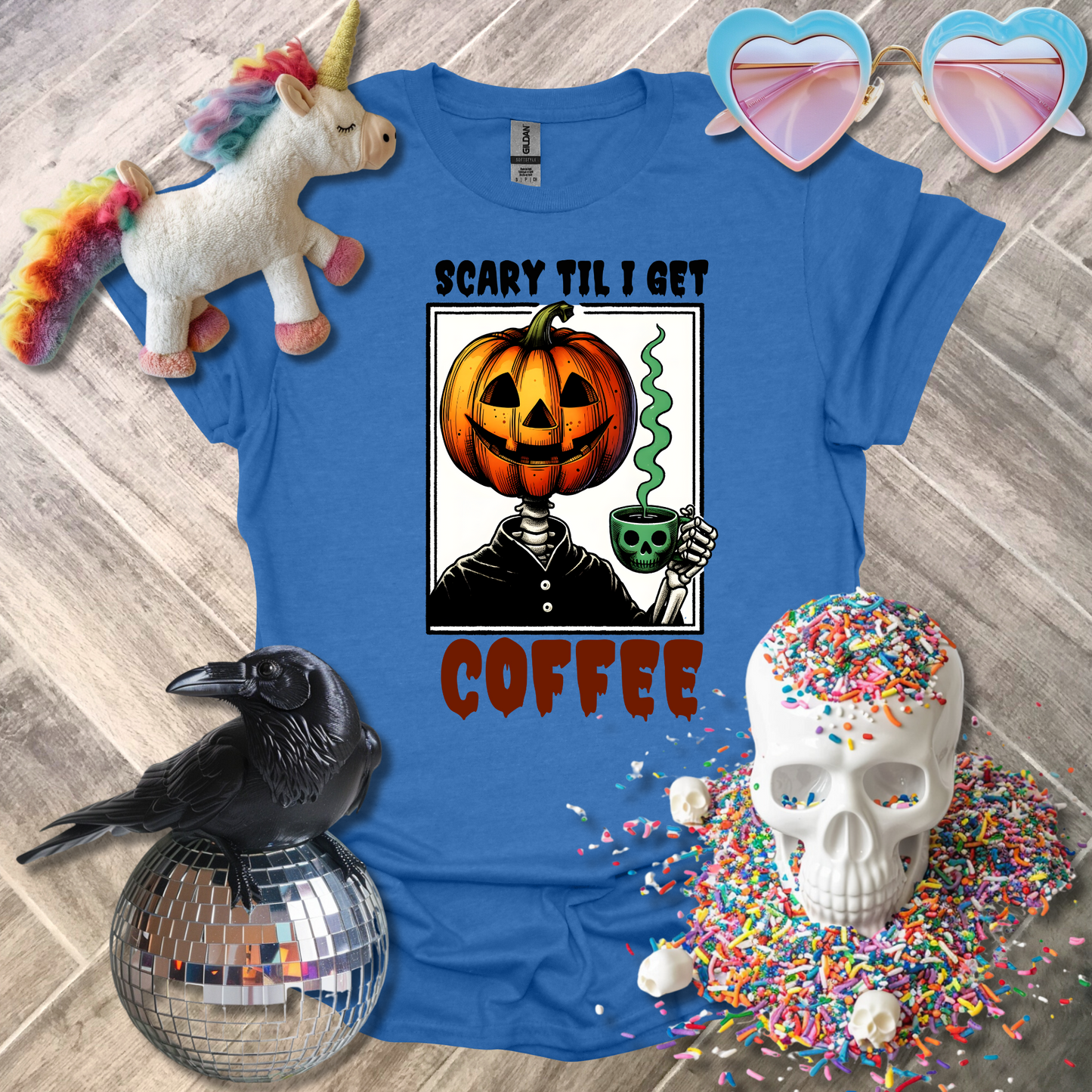 Scary Til I Get Coffee T-Shirt