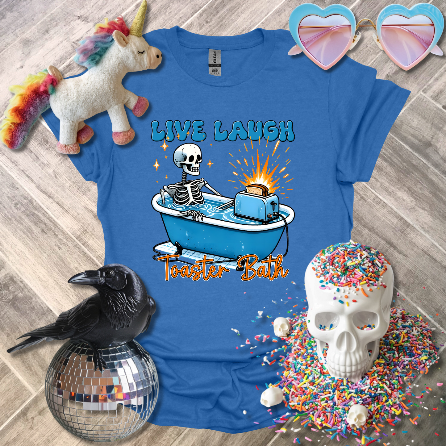 Live Laugh Toaster Bath T-Shirt