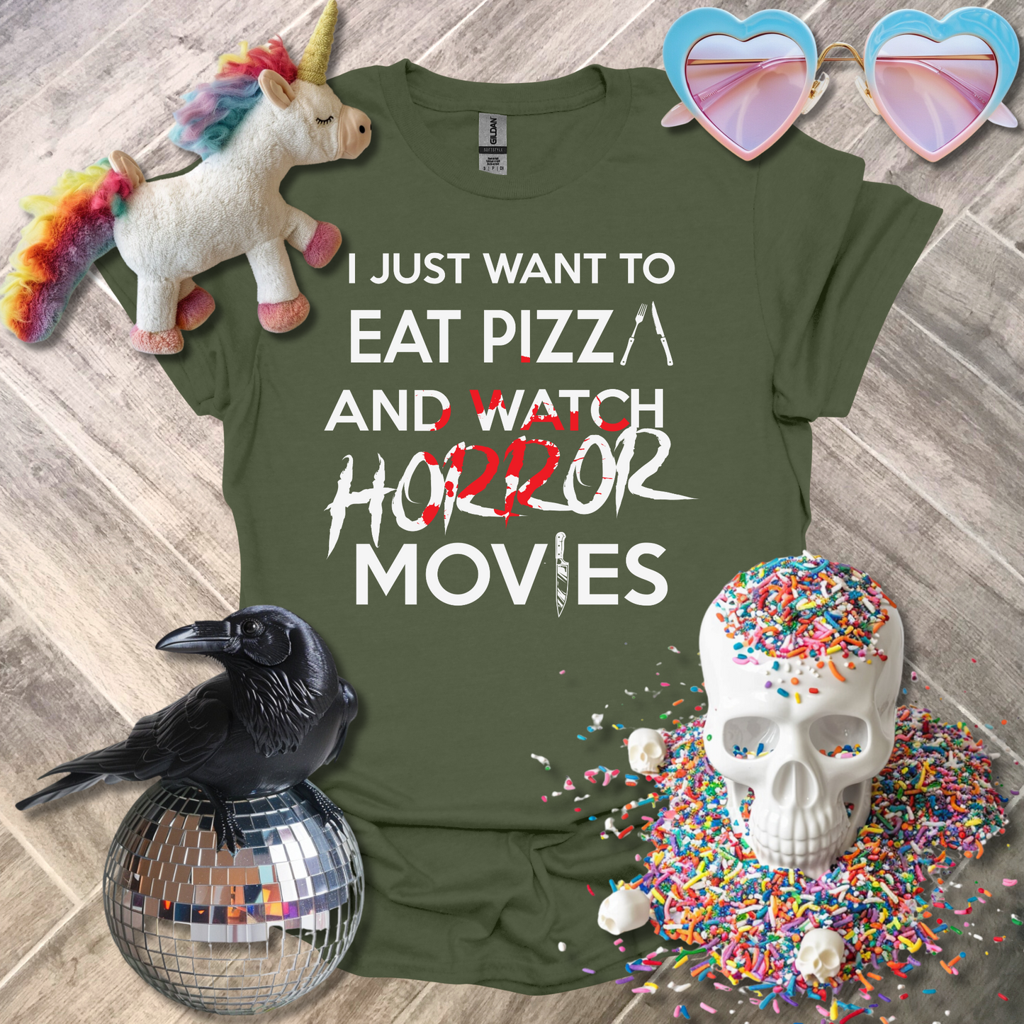 I Just Want to Eat Pizza T-Shirt