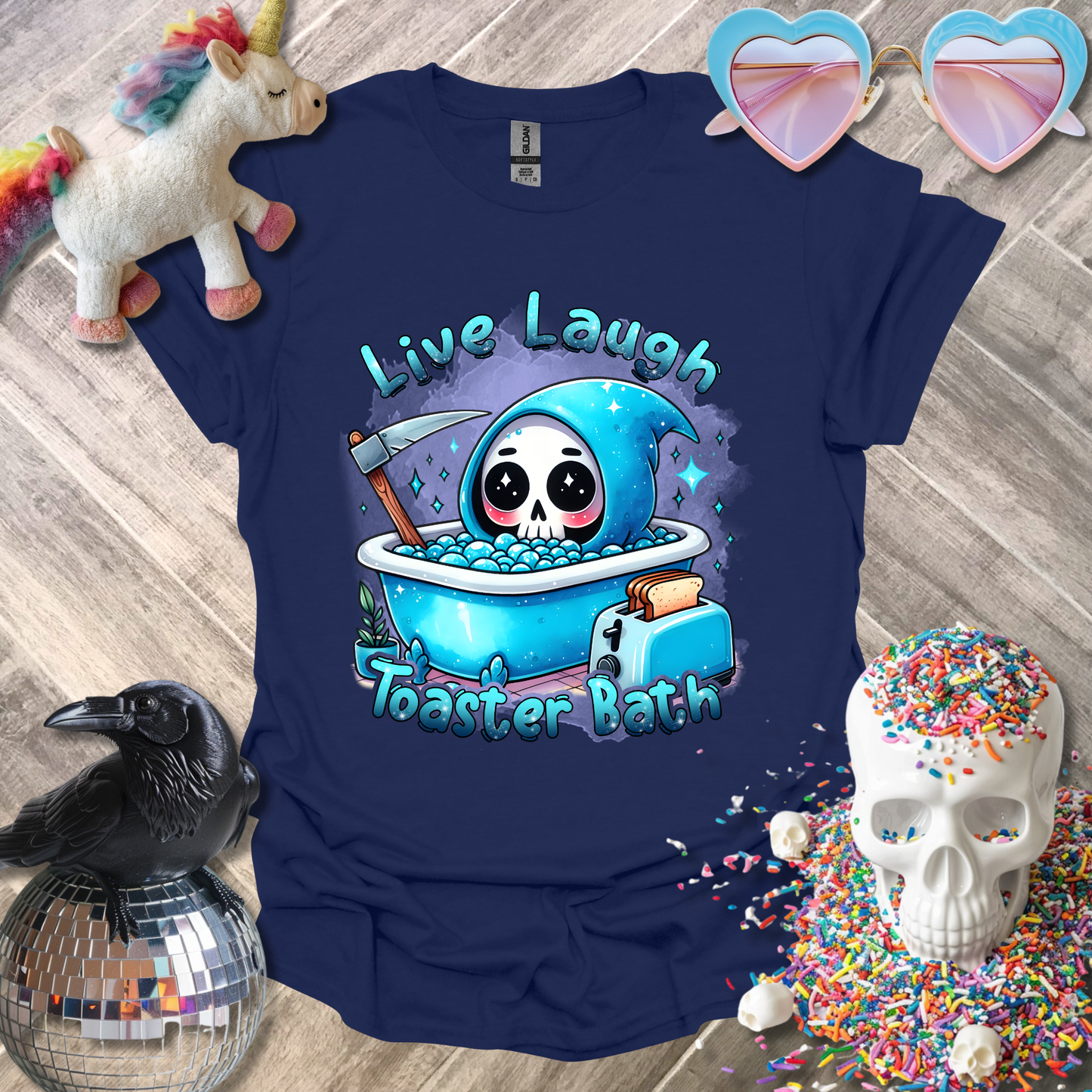 Live Laugh Toaster Bath T-Shirt