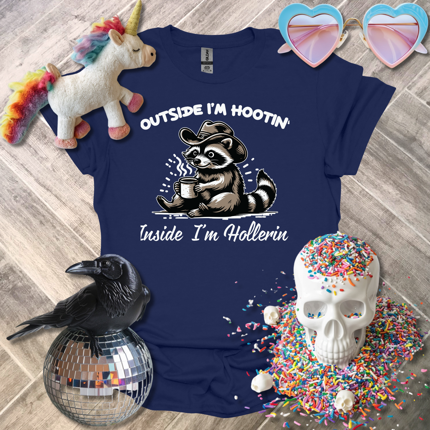 Outside I'm Hootin' Inside I'm Hollerin' T-Shirt