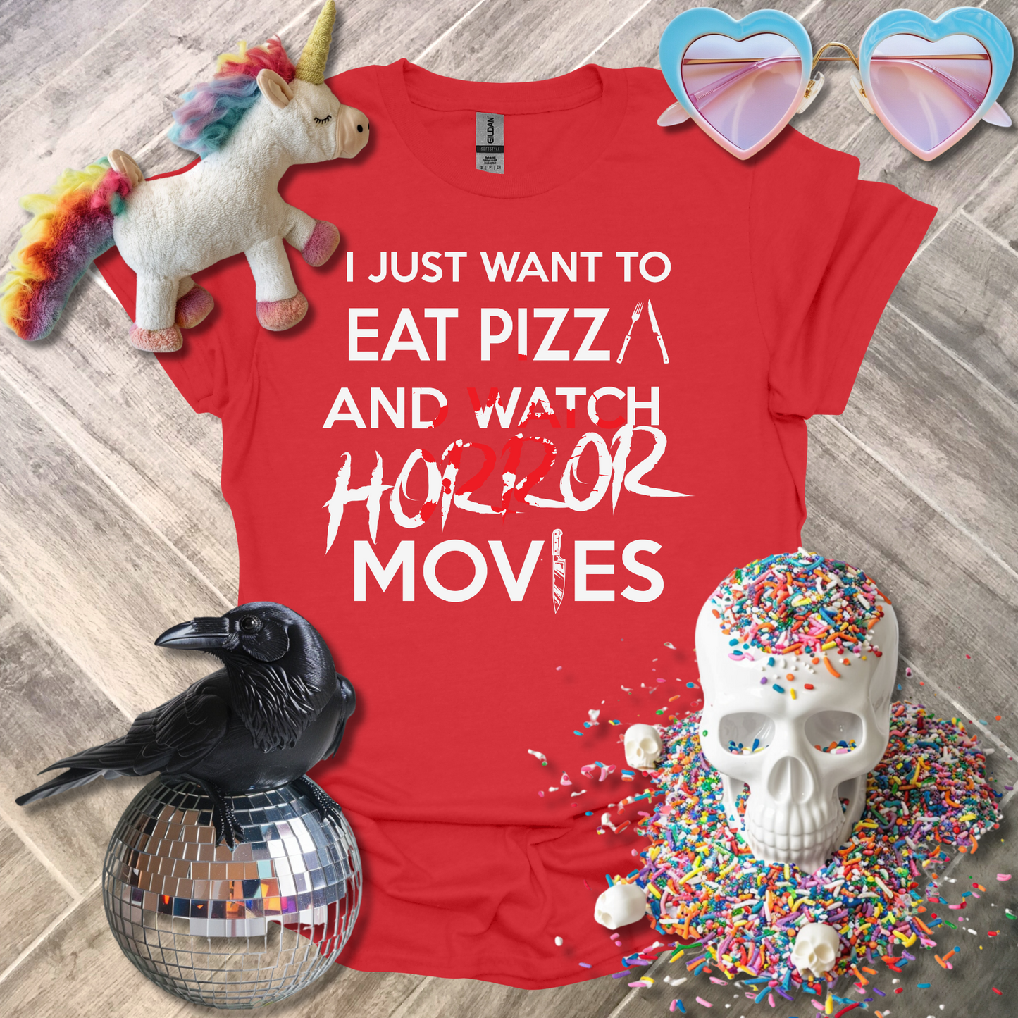 I Just Want to Eat Pizza T-Shirt