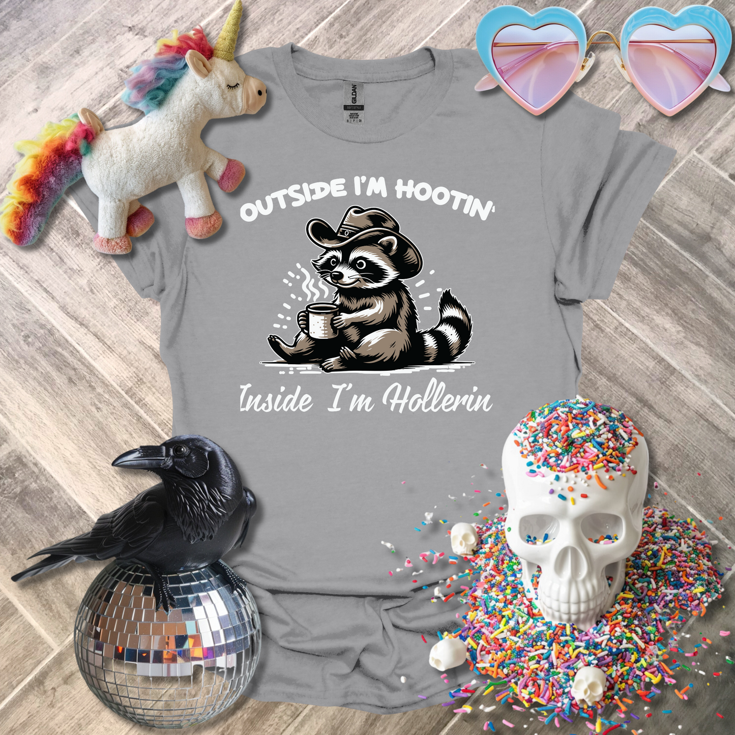 Outside I'm Hootin' Inside I'm Hollerin' T-Shirt