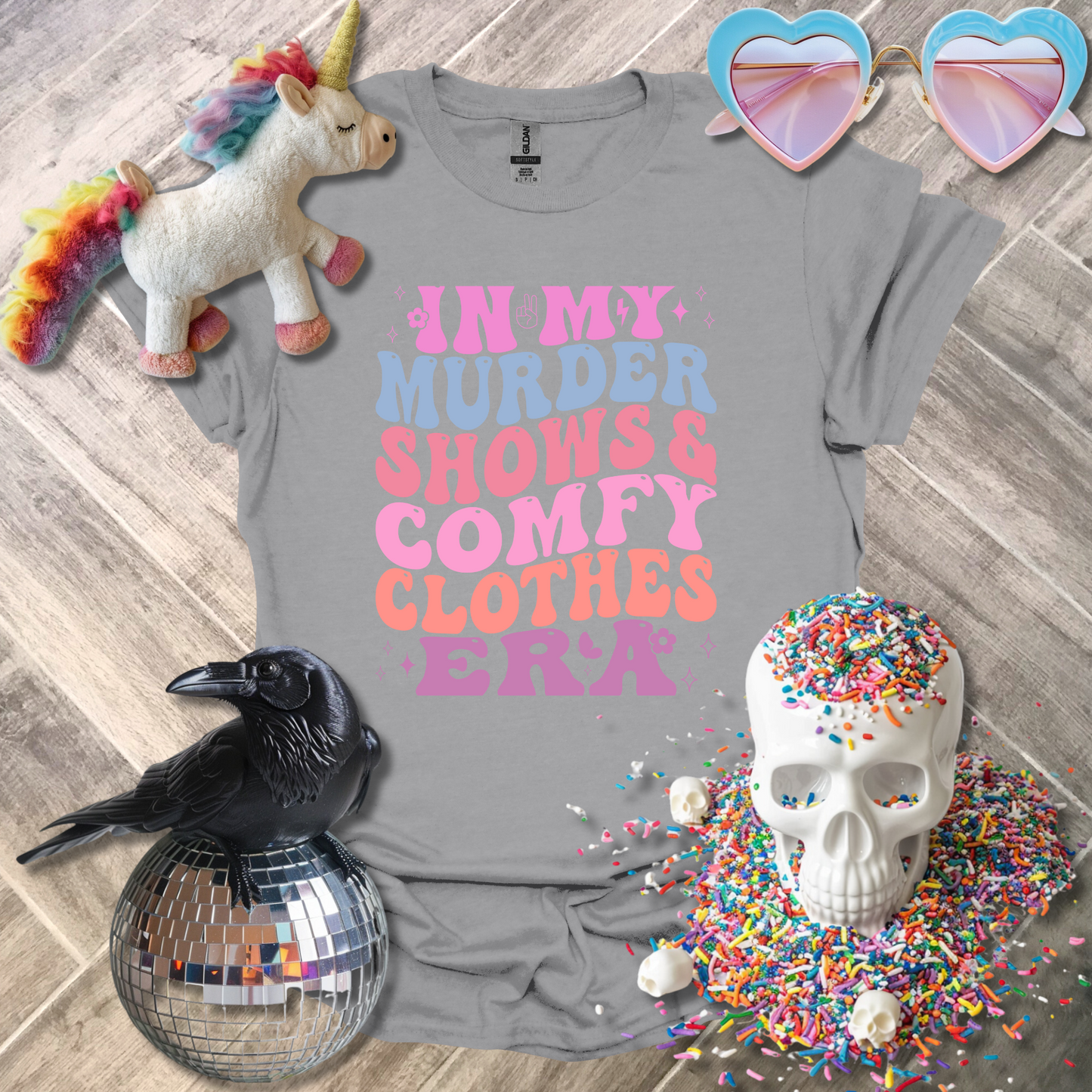 In My Murder Shows and Comfy Clothes Era T-Shirt