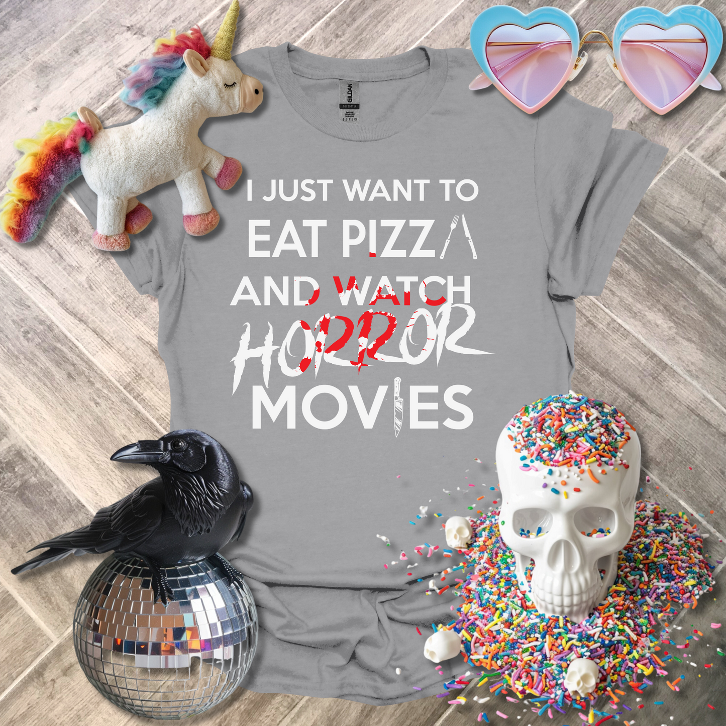 I Just Want to Eat Pizza T-Shirt