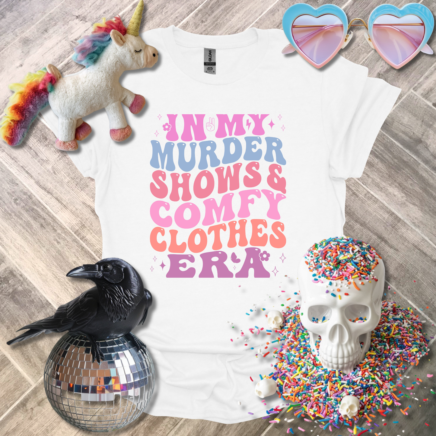 In My Murder Shows and Comfy Clothes Era T-Shirt