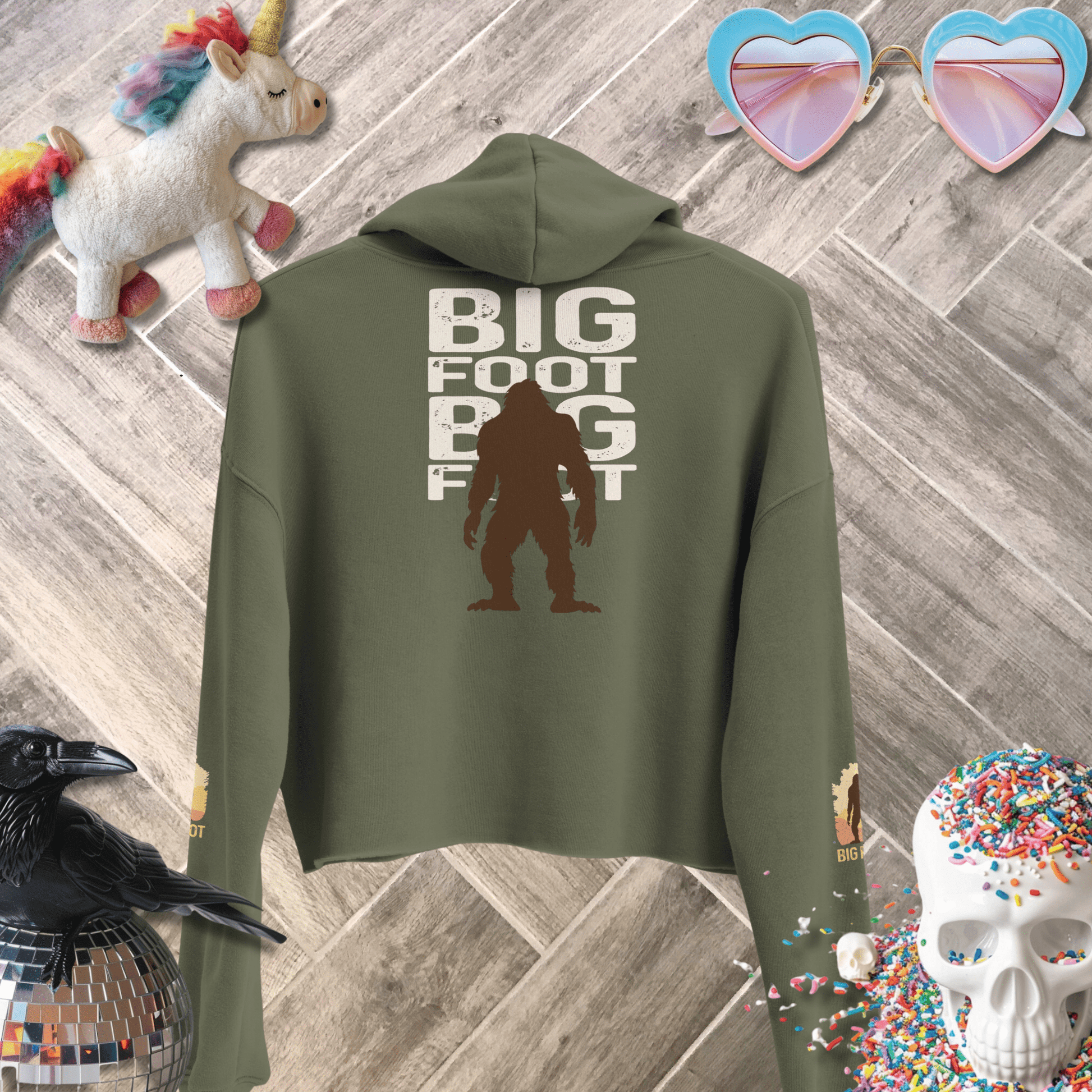 Sadist Ink Hoodie Big Foot Crop Hoodie