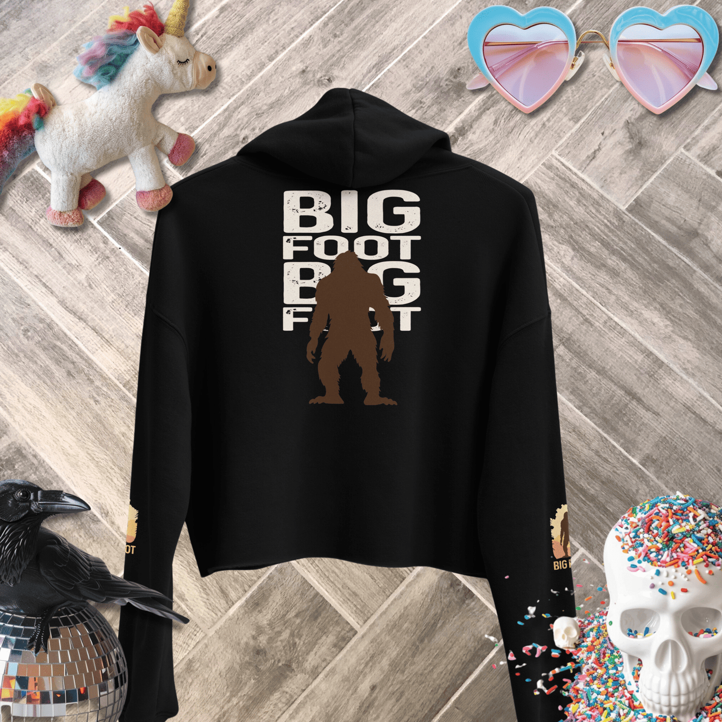 Sadist Ink Hoodie Big Foot Crop Hoodie