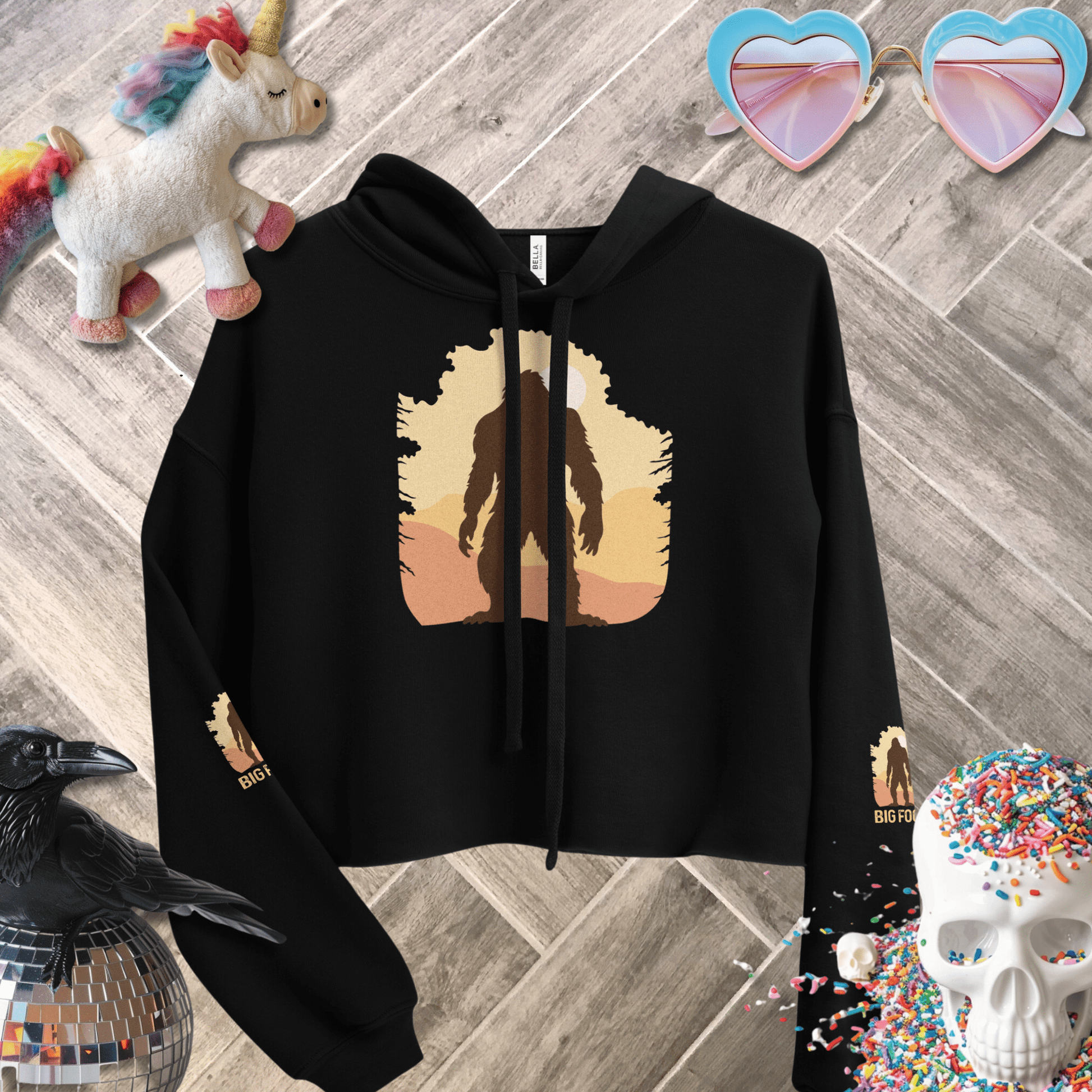 Sadist Ink Hoodie Black / S Big Foot Crop Hoodie