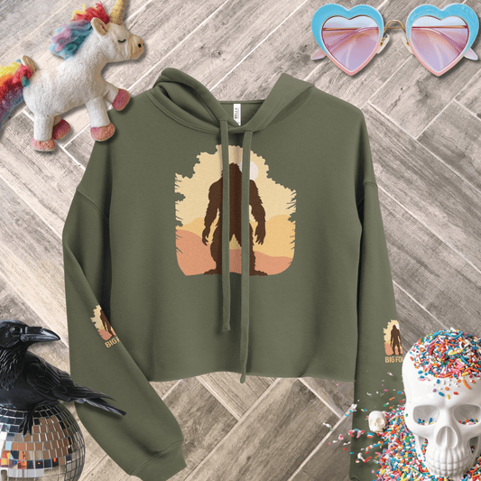 Sadist Ink Hoodie Military Green / S Big Foot Crop Hoodie