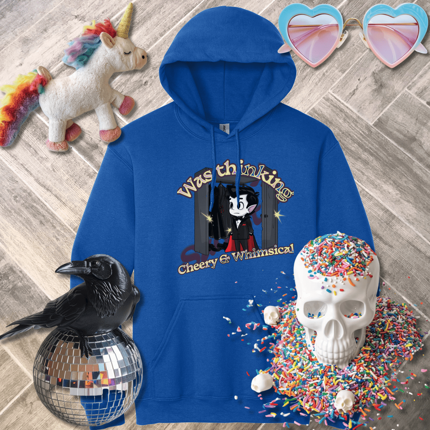 Sadist Ink Hoodie Royal / S Was Thinking Cheery and Whimsical Hoodie