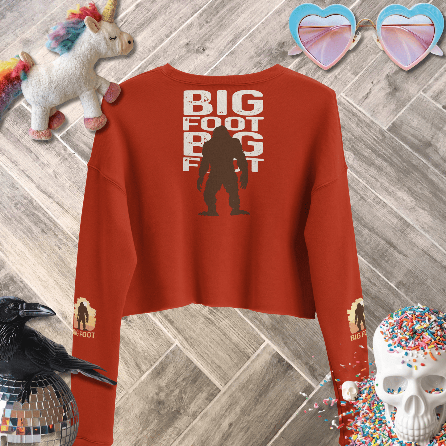 Sadist Ink Sweatshirt Big Foot Crop Sweatshirt