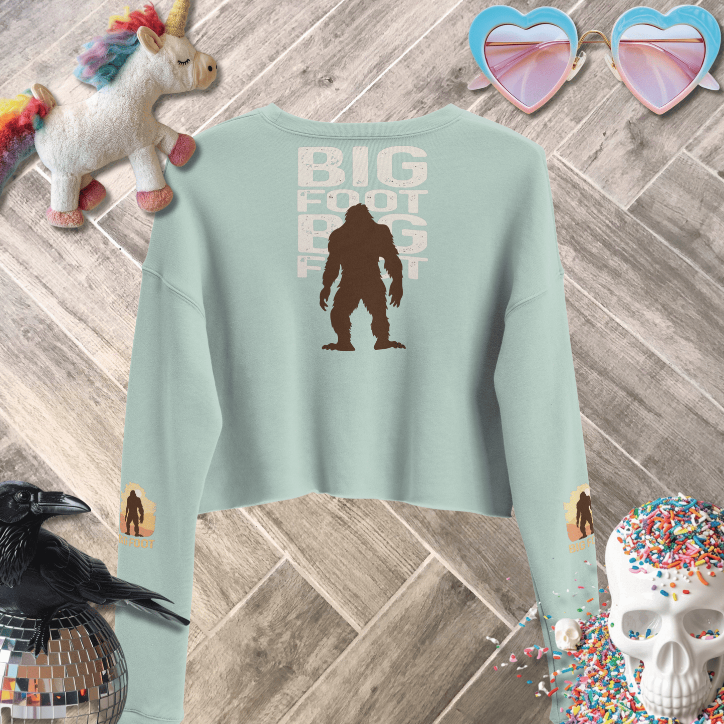 Sadist Ink Sweatshirt Big Foot Crop Sweatshirt