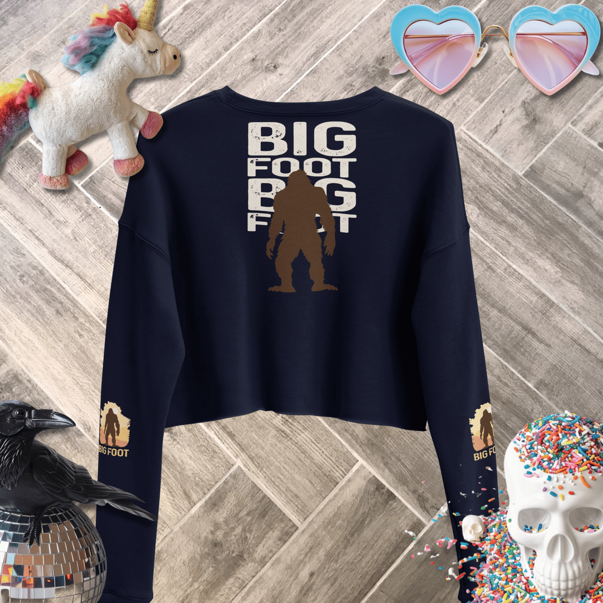 Sadist Ink Sweatshirt Big Foot Crop Sweatshirt