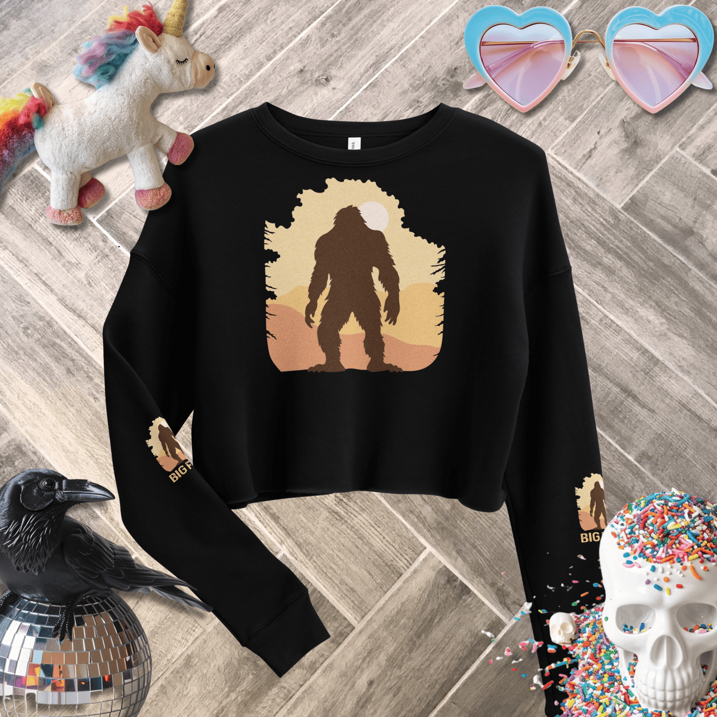 Sadist Ink Sweatshirt Black / S Big Foot Crop Sweatshirt