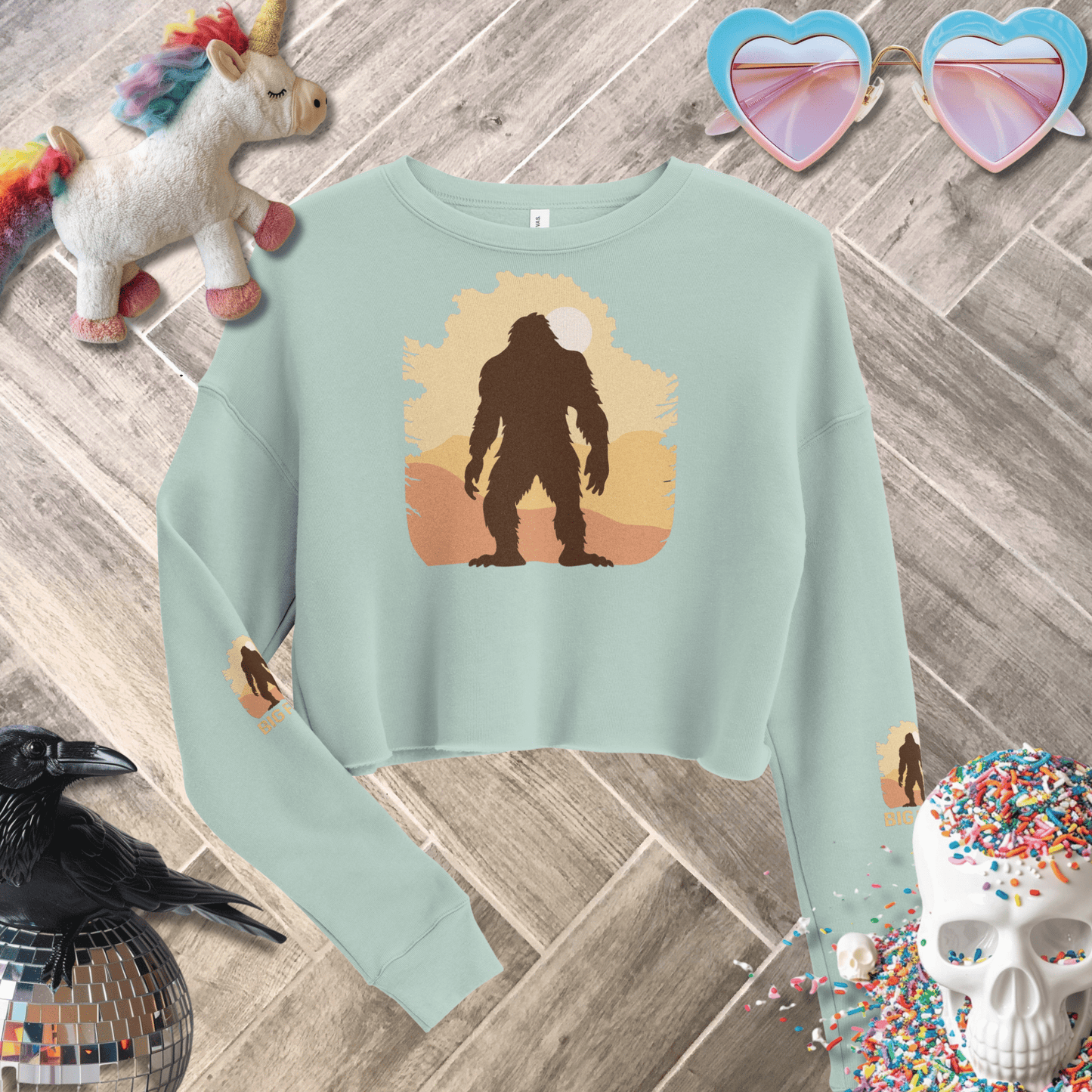 Sadist Ink Sweatshirt Dusty Blue / S Big Foot Crop Sweatshirt