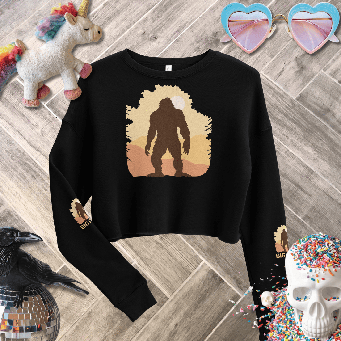 Sadist Ink Sweatshirt Navy / S Big Foot Crop Sweatshirt