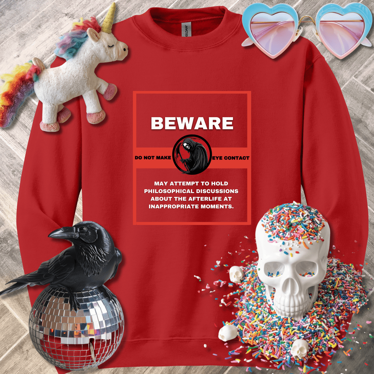 Sadist Ink Sweatshirt S / Red Beware Sweatshirt