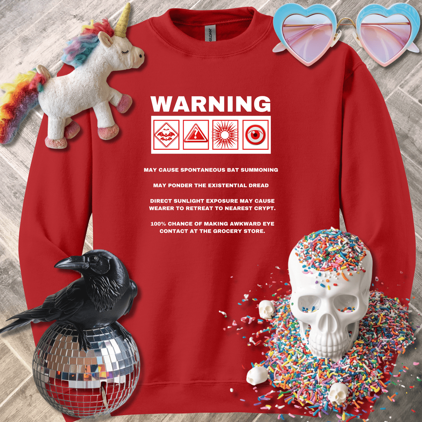 Sadist Ink Sweatshirt S / Red Warning Sweatshirt