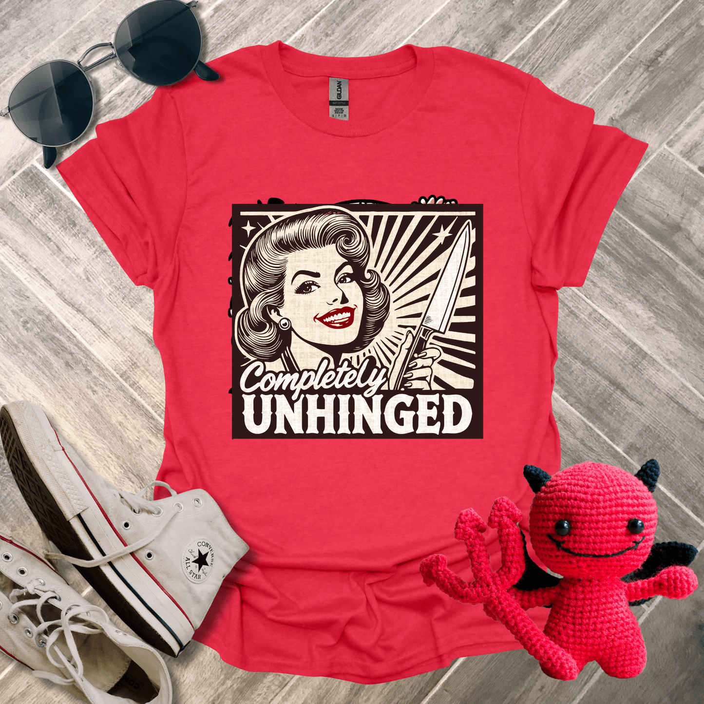 Sadist Ink T-Shirt Heather Red / S Completely Unhinged T-Shirt