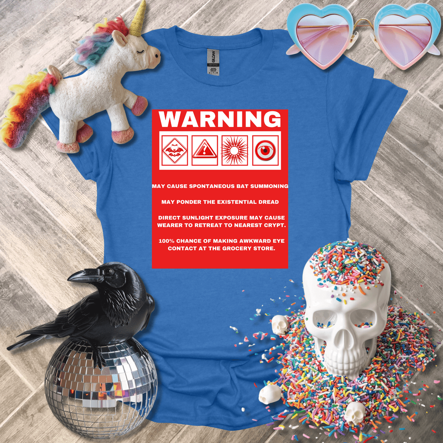 Sadist Ink T-Shirt Heather Royal / S Warning T-Shirt