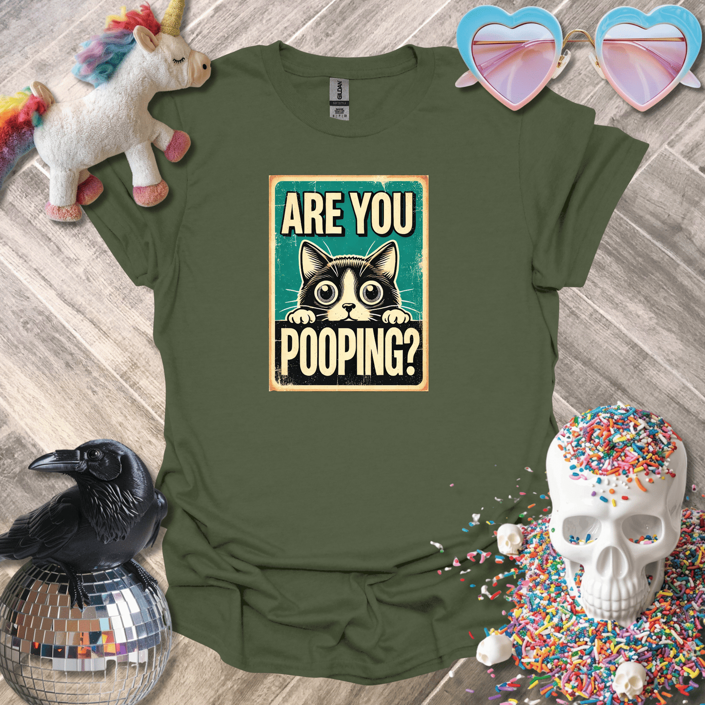 Sadist Ink T-Shirt Military Green / S Are You Pooping T-Shirt