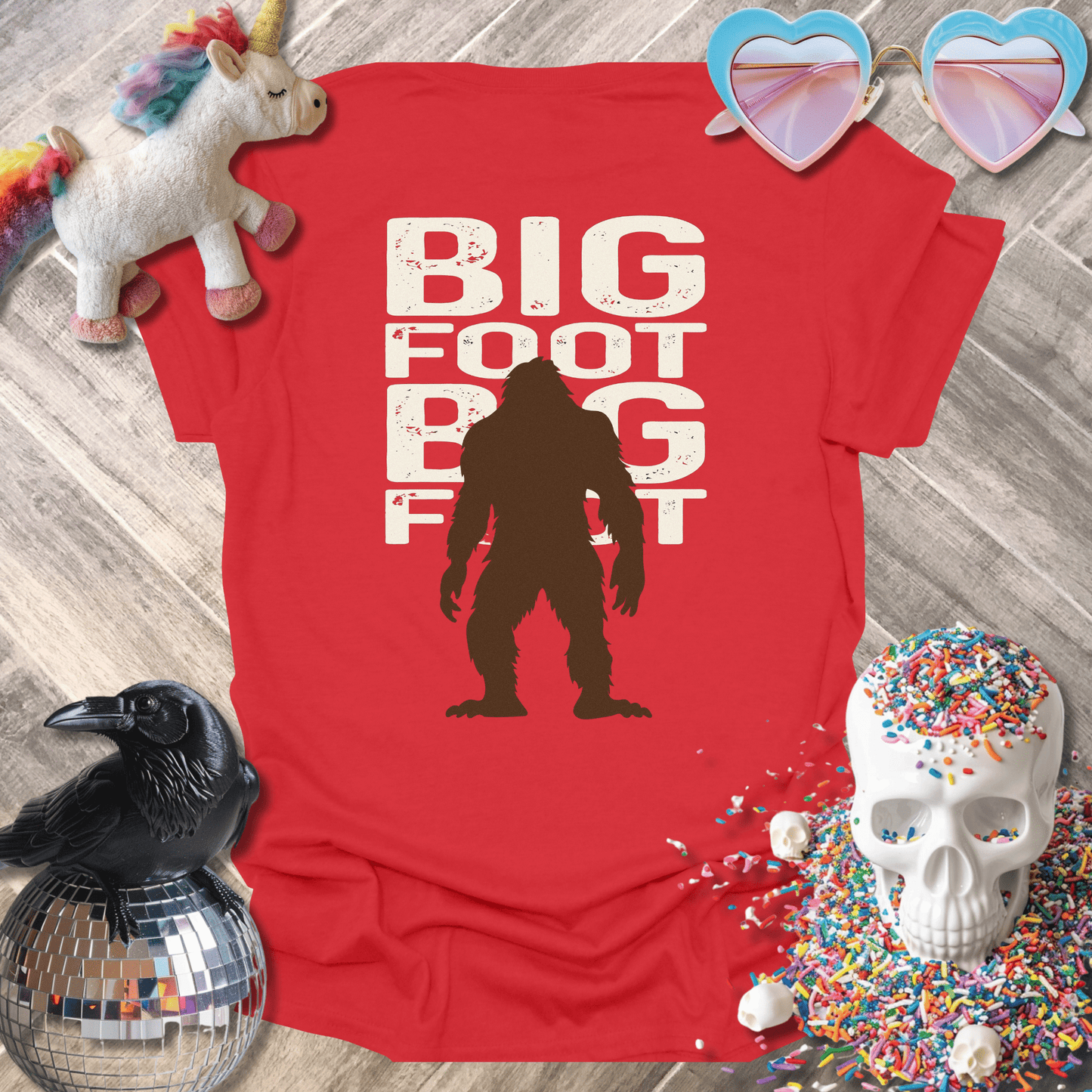 Sadist Ink T-Shirt Red / S Big Foot Front and Back T-Shirt