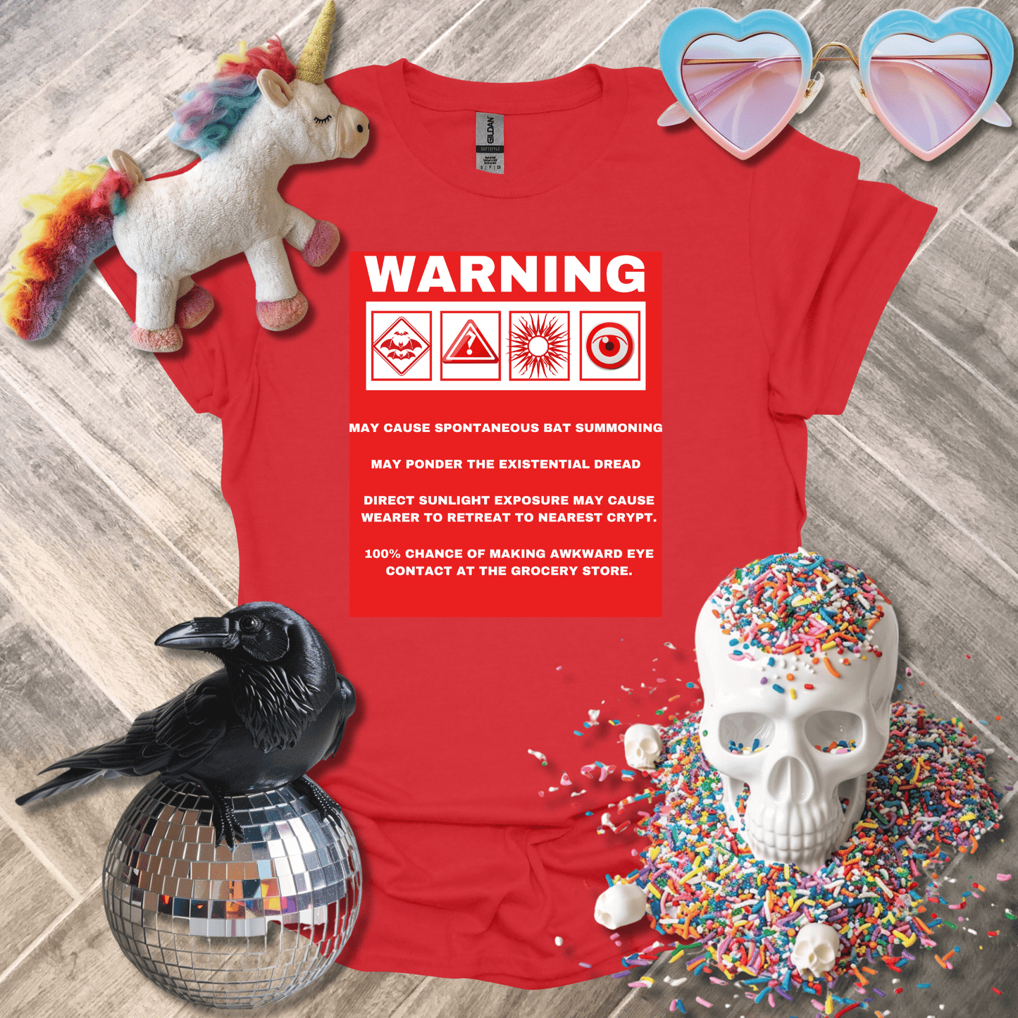 Sadist Ink T-Shirt Red / S Warning T-Shirt